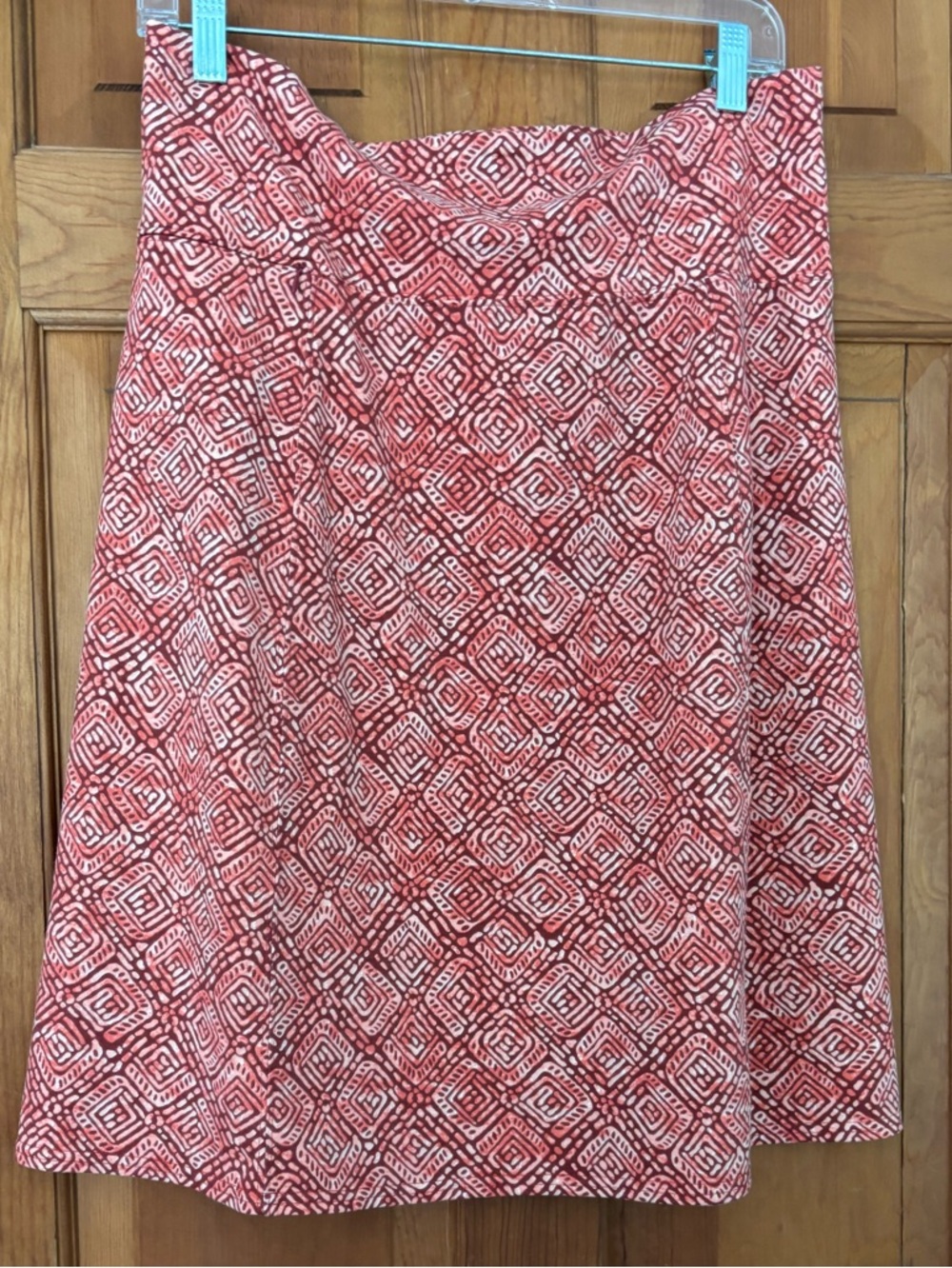 Royal Robbins Red Geometric A-Line Skirt - Picture 3 of 9